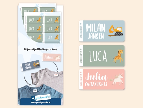 Thema Kledingstickers