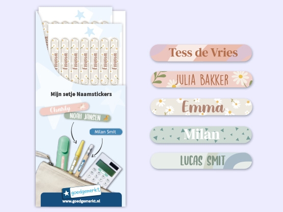 Mini Design Naamstickers