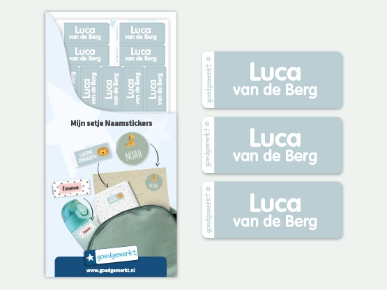 Kleine Naamstickers Voordeelset - Eenkleurig