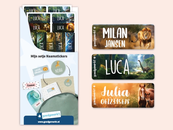 Kleine Real World Naamstickers