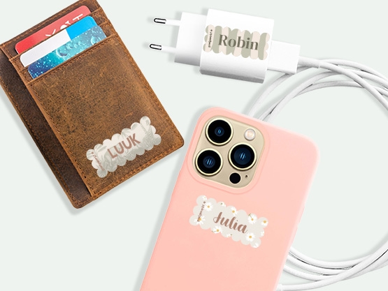 Wave Design Naamstickers 