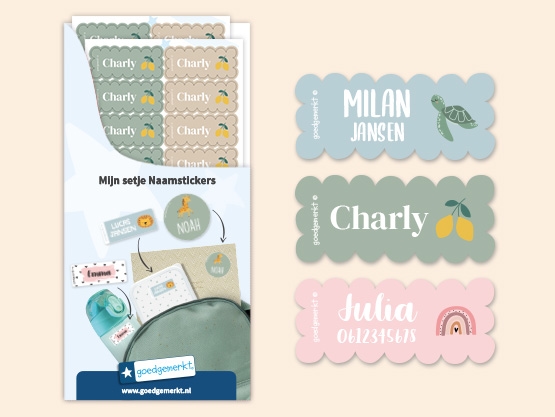 Wave Thema Naamstickers 