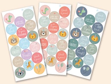 Sluitstickers - Verjaardag