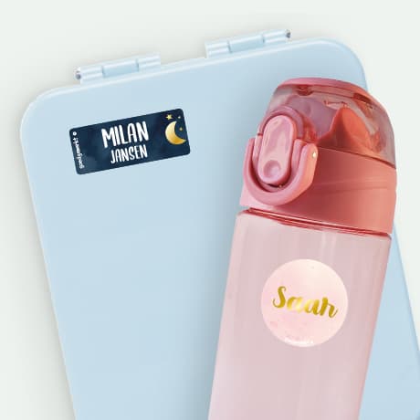 Naamstickers met Goud/Zilveren bedrukking