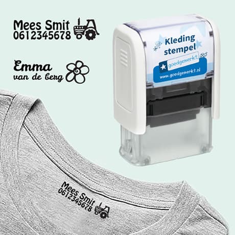 Kledingstempel instructies