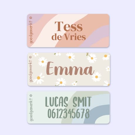 Kleine Design Naamstickers