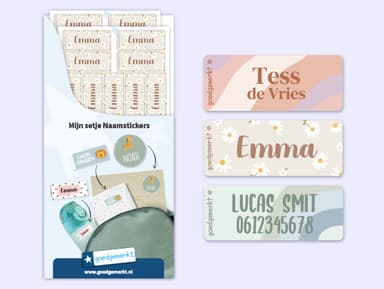 Kleine Design Naamstickers