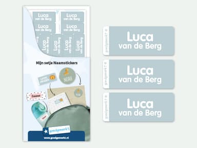 Kleine Naamstickers Voordeelset - Eenkleurig