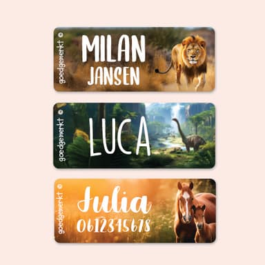 Kleine Real World Naamstickers