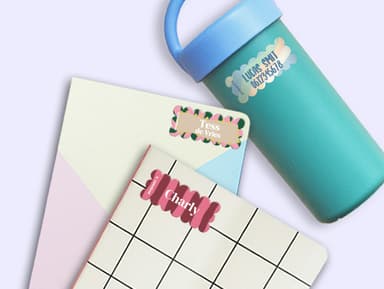 Wave Design Naamstickers 