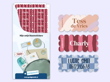 Wave Design Naamstickers 