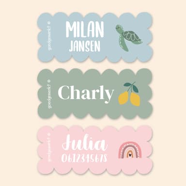 Wave Thema Naamstickers 