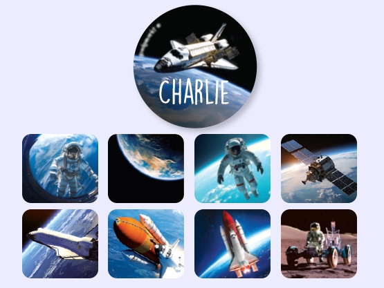 Ronde Real World Naamstickers