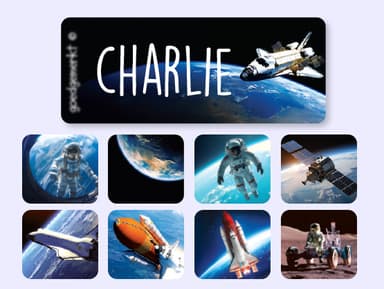 Kleine Real World Naamstickers