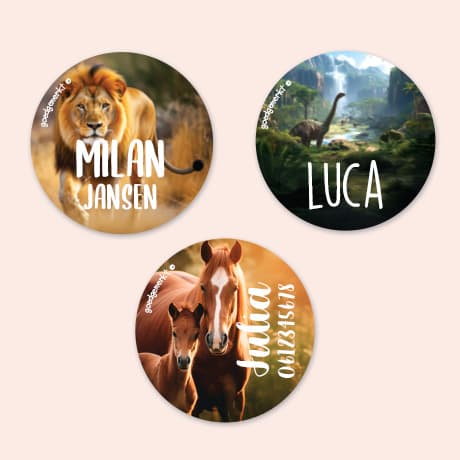 Ronde Real World Naamstickers