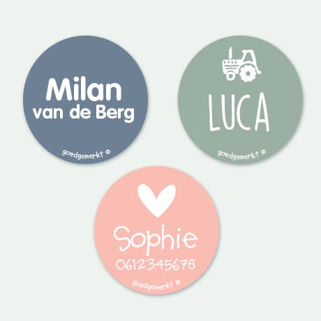 Ronde Naamstickers