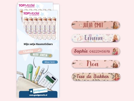 TOPModel Mini Naamstickers