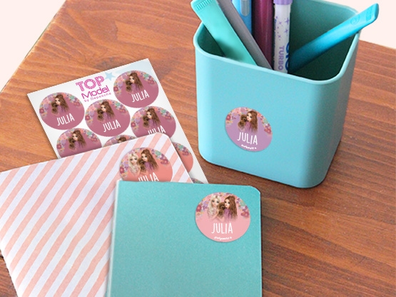 TOPModel Ronde Naamstickers