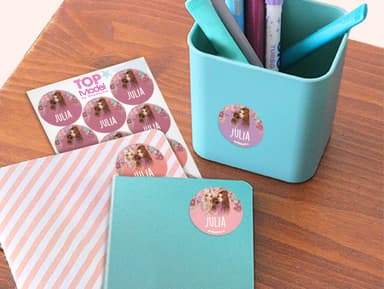 TOPModel Ronde Naamstickers